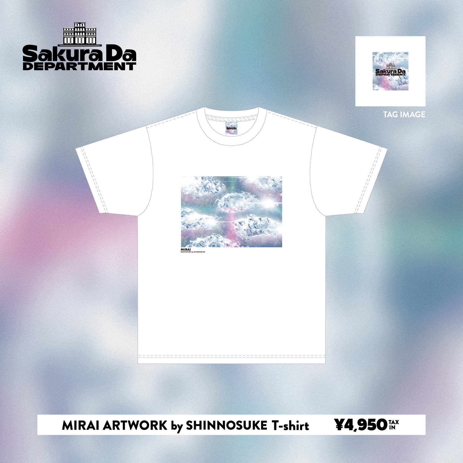 新グッズ「MIRAI ARTWORK by SHINNOSUKE T-shirt」登場‼︎POPUP「Sakura da Department」会場販売のお知らせ